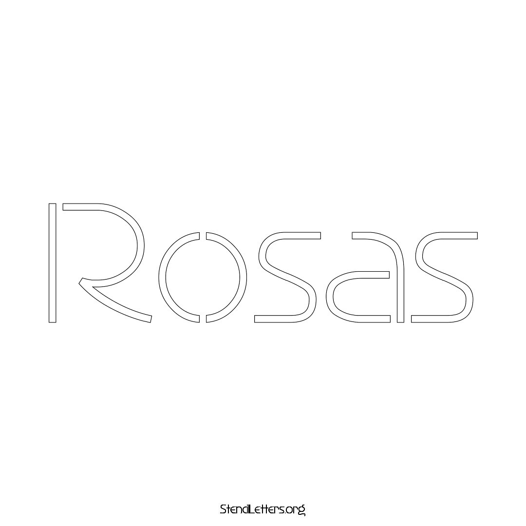 Rosas name stencil in Simple Elegant Lettering