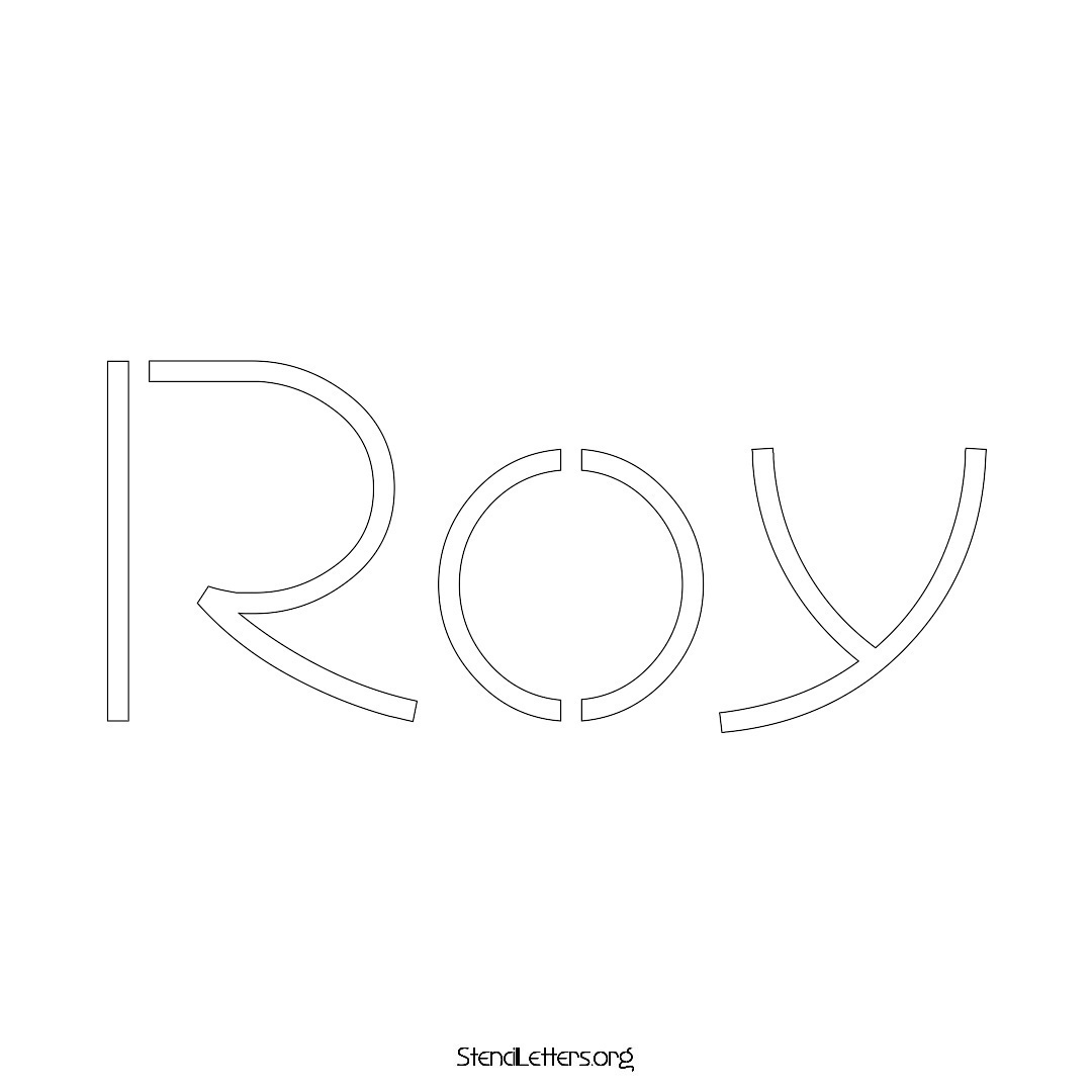 Roy name stencil in Simple Elegant Lettering