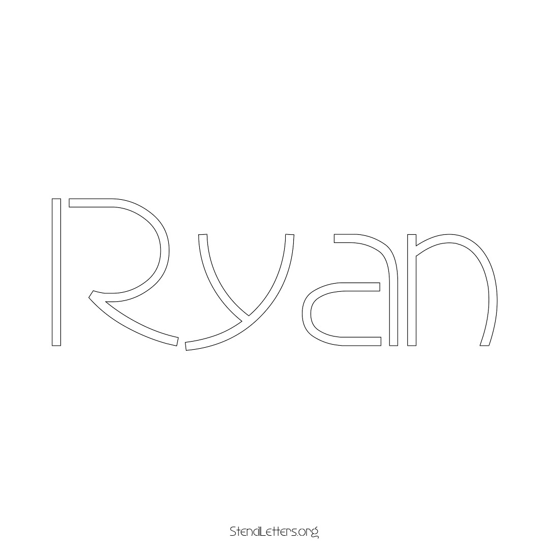 Ryan name stencil in Simple Elegant Lettering