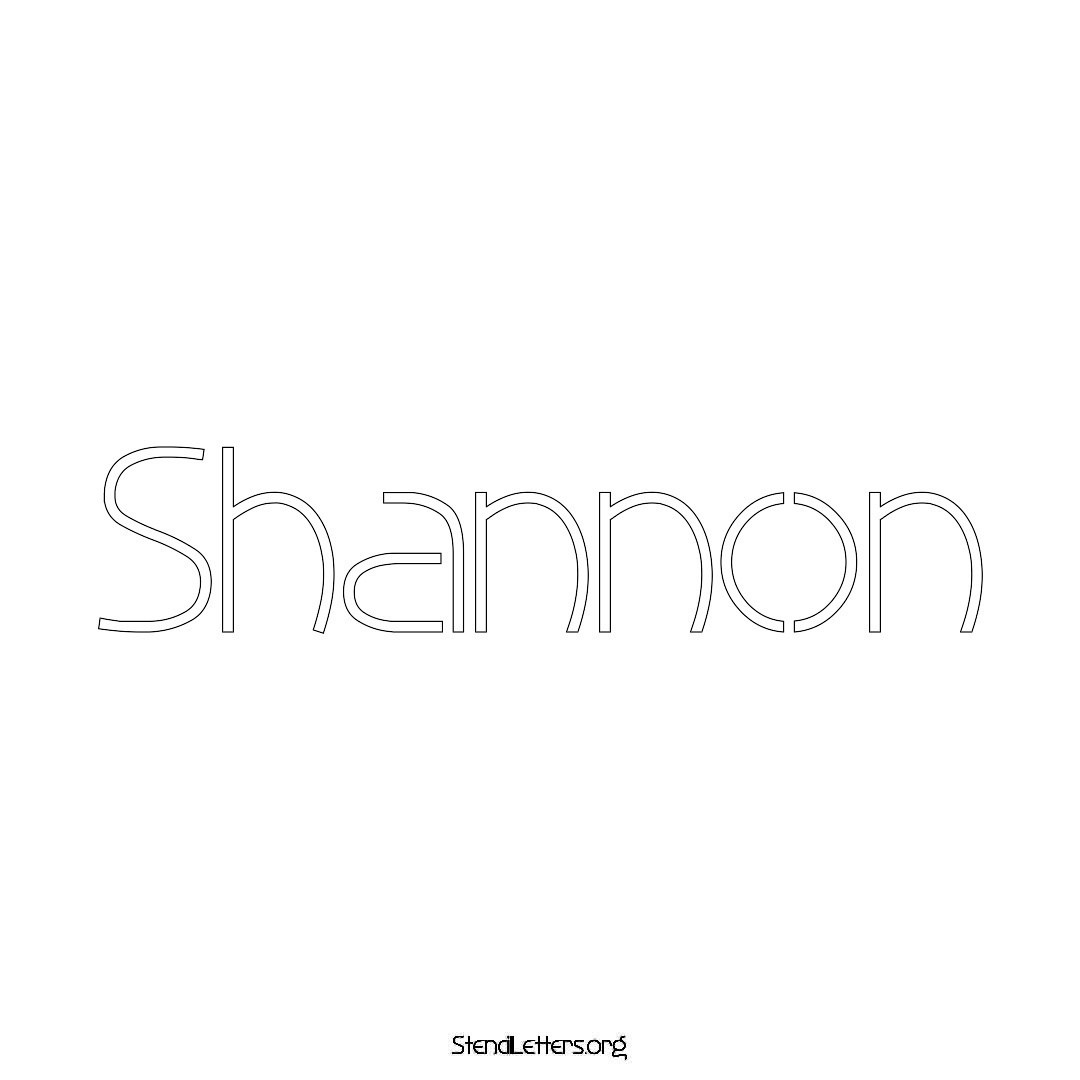 Shannon name stencil in Simple Elegant Lettering