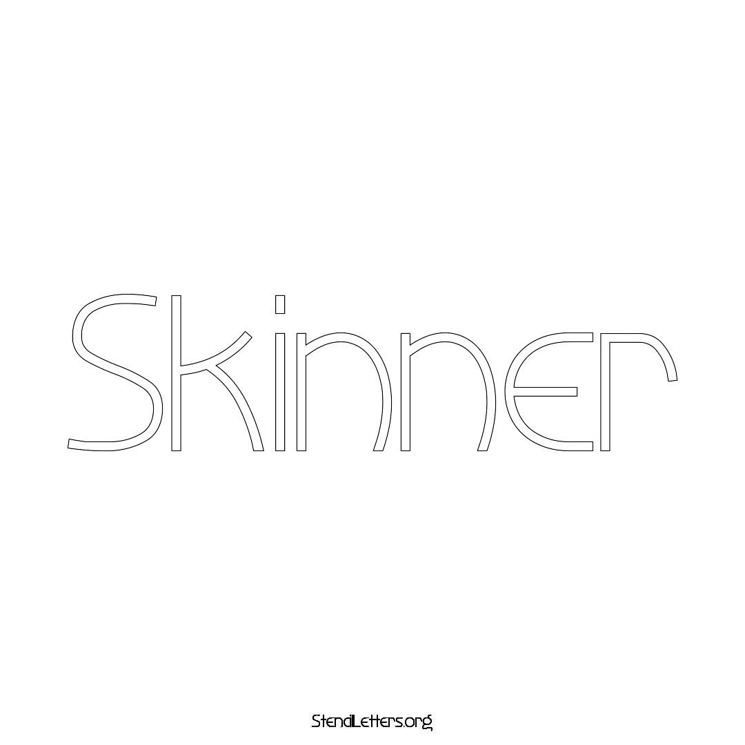 Skinner name stencil in Simple Elegant Lettering