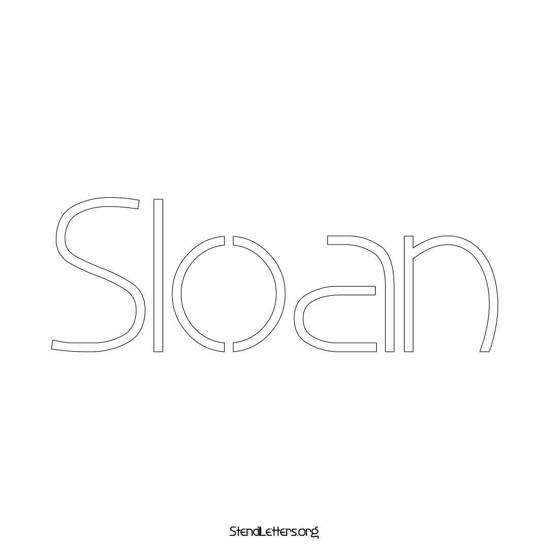 Sloan name stencil in Simple Elegant Lettering