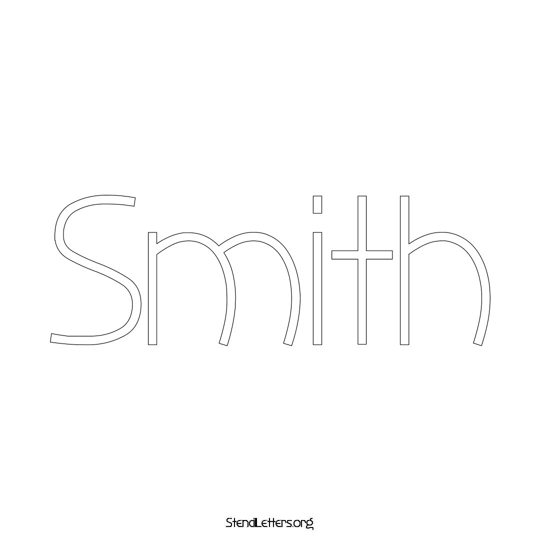 Smith name stencil in Simple Elegant Lettering