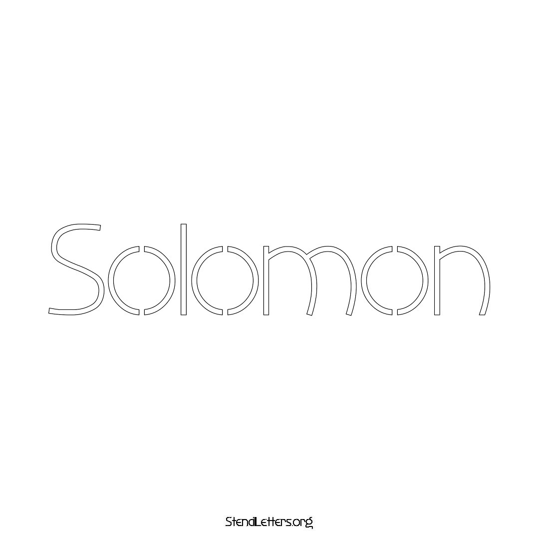 Solomon name stencil in Simple Elegant Lettering