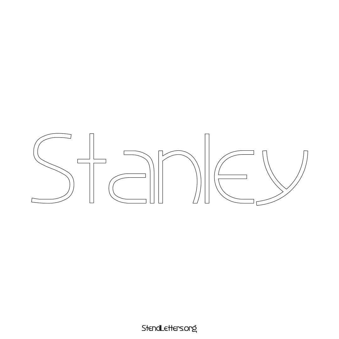 Stanley name stencil in Simple Elegant Lettering