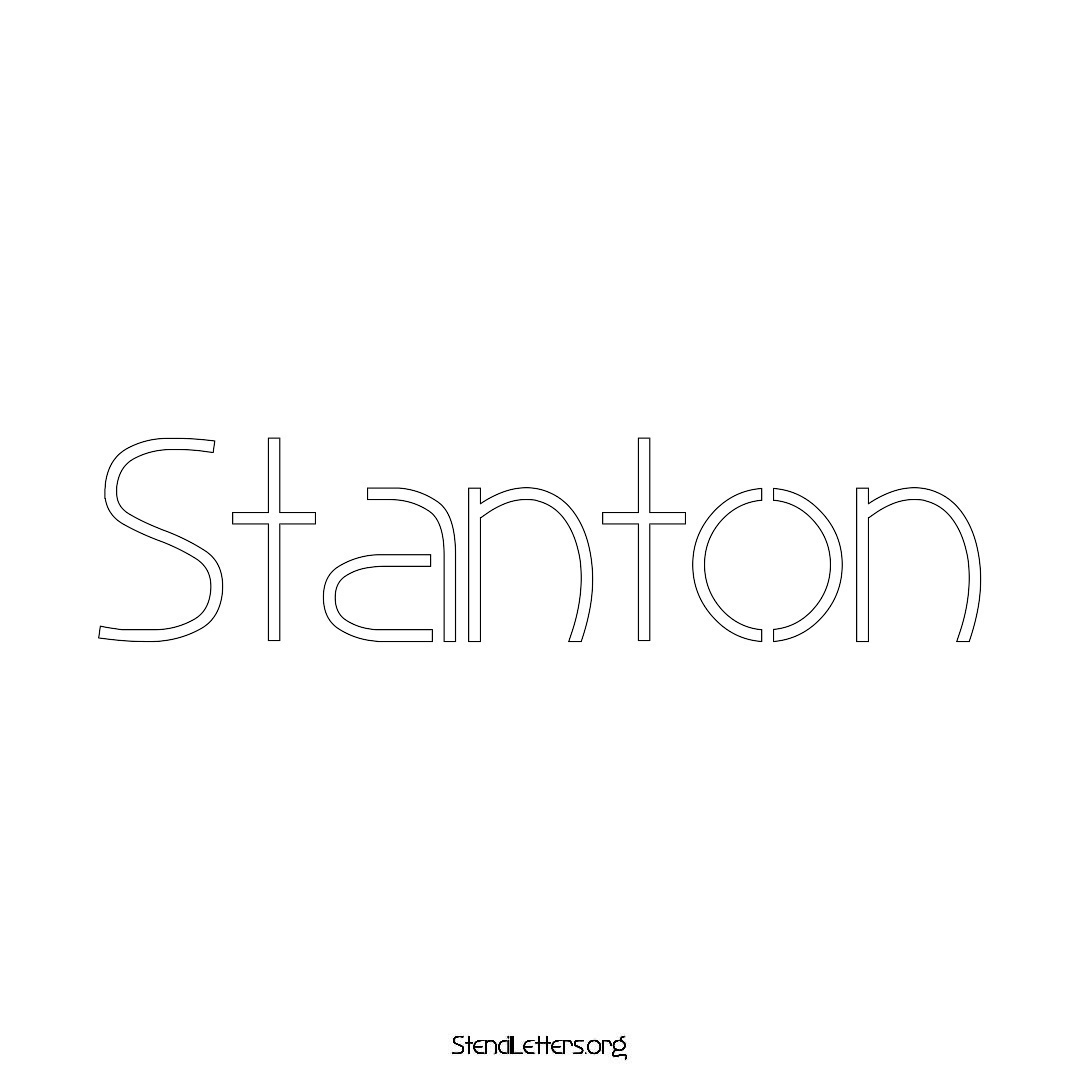 Stanton name stencil in Simple Elegant Lettering