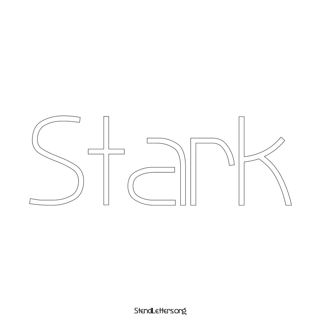 Stark name stencil in Simple Elegant Lettering