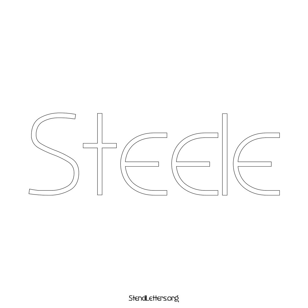 Steele name stencil in Simple Elegant Lettering