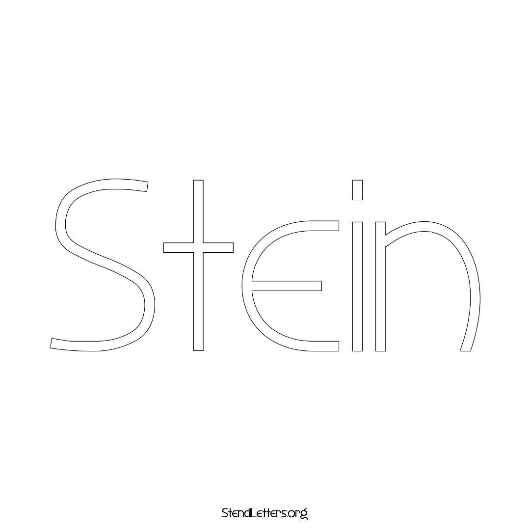 Stein name stencil in Simple Elegant Lettering