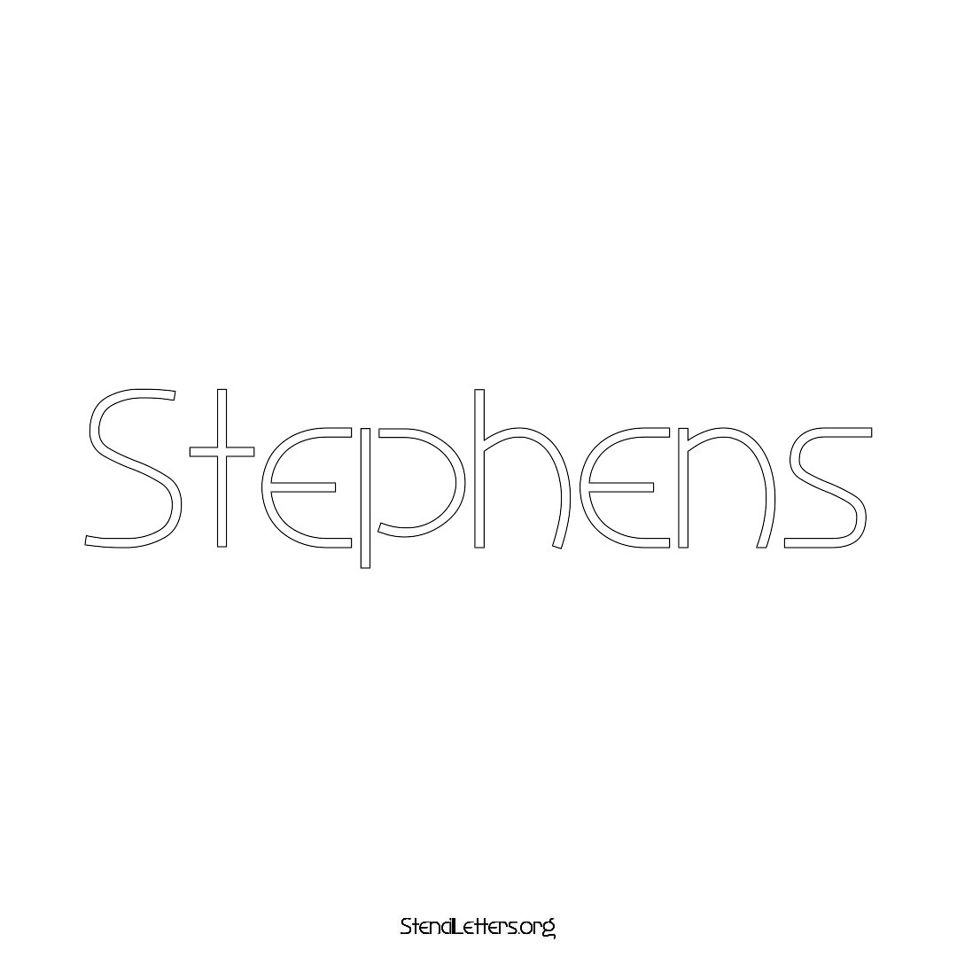 Stephens name stencil in Simple Elegant Lettering