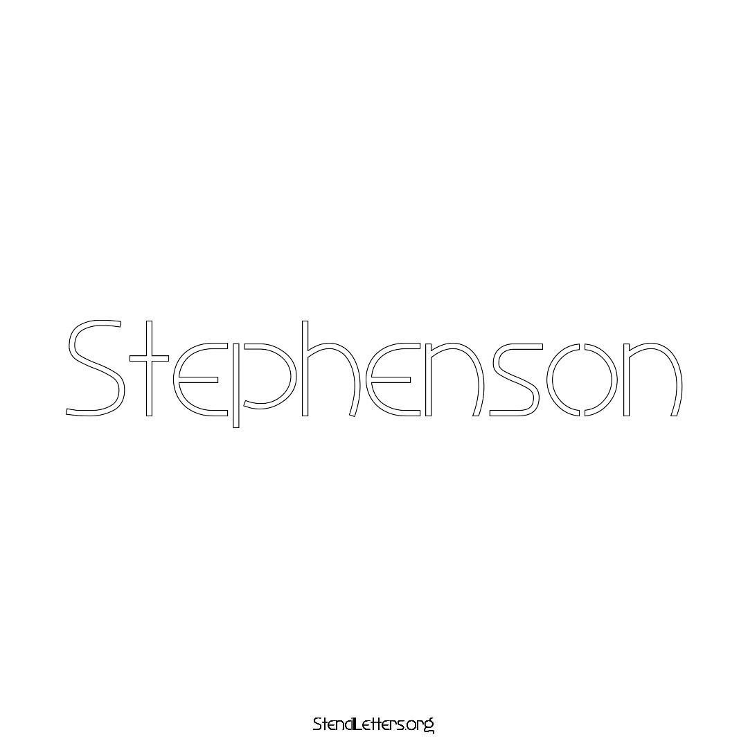 Stephenson name stencil in Simple Elegant Lettering