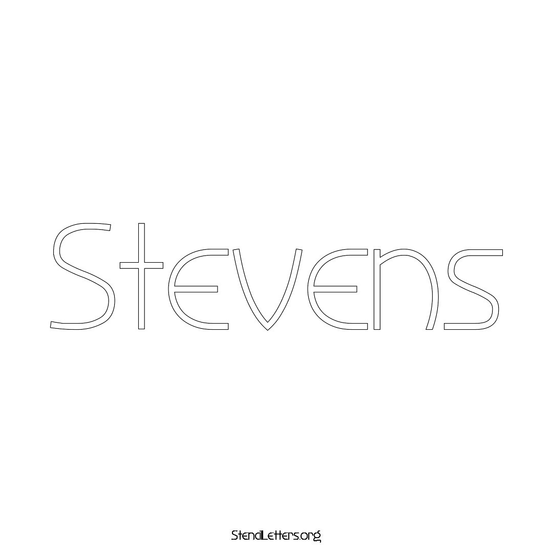 Stevens name stencil in Simple Elegant Lettering