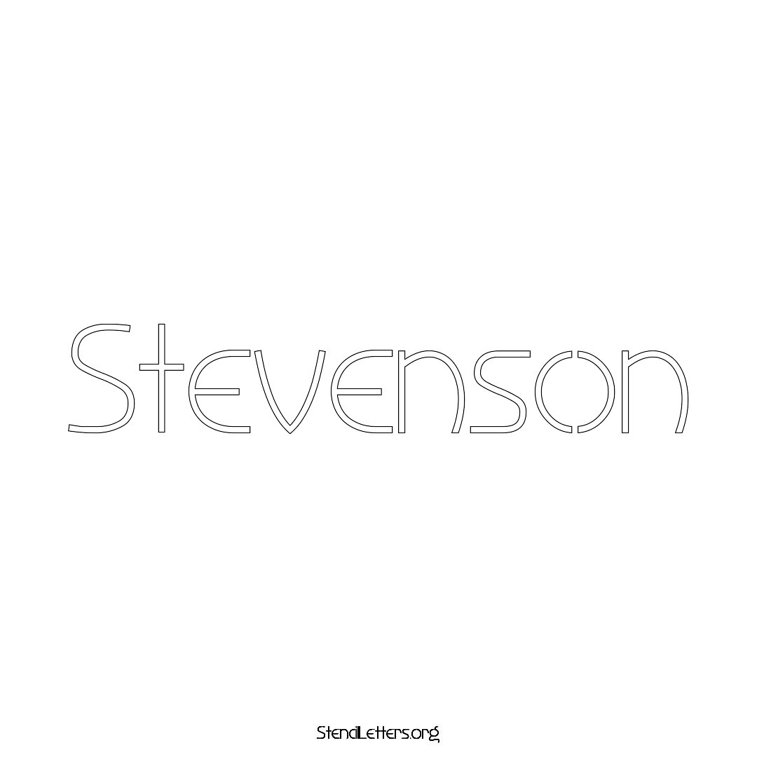 Stevenson name stencil in Simple Elegant Lettering