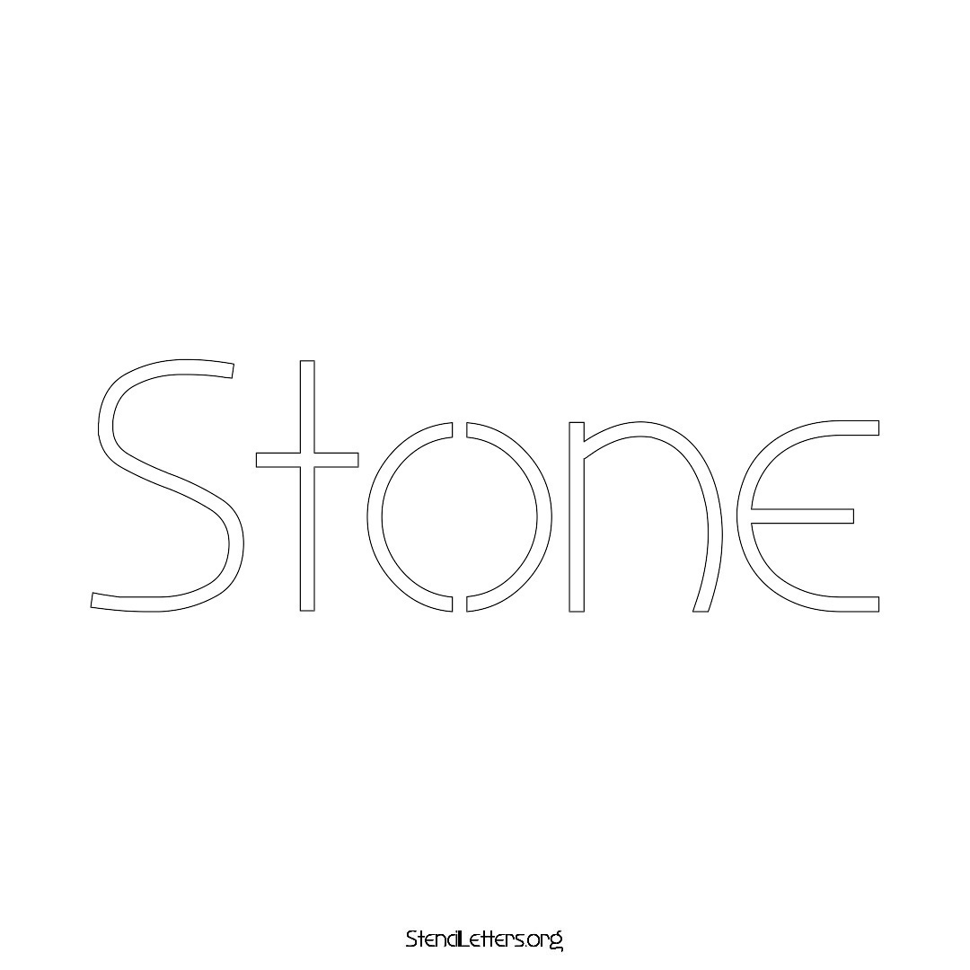 Stone name stencil in Simple Elegant Lettering