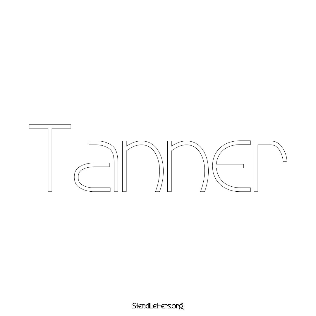 Tanner name stencil in Simple Elegant Lettering
