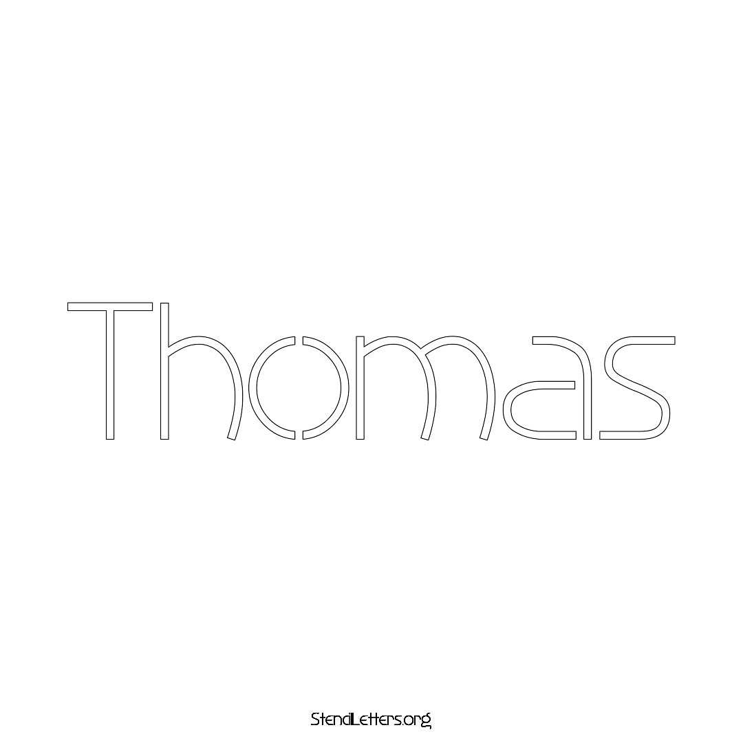 Thomas name stencil in Simple Elegant Lettering