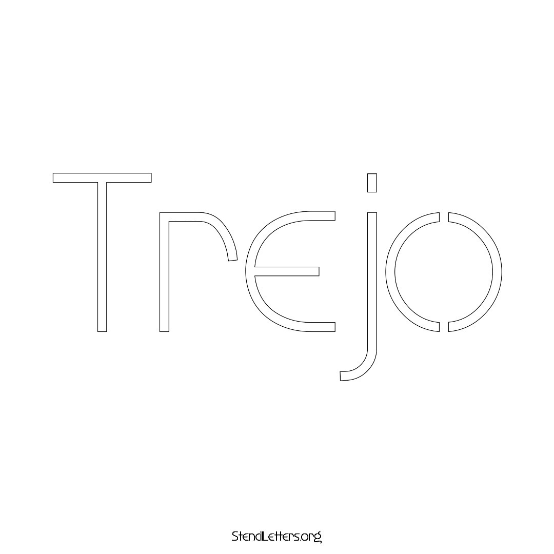 Trejo name stencil in Simple Elegant Lettering