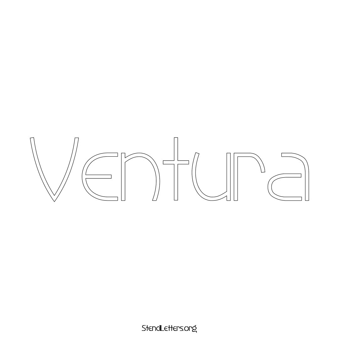 Ventura name stencil in Simple Elegant Lettering