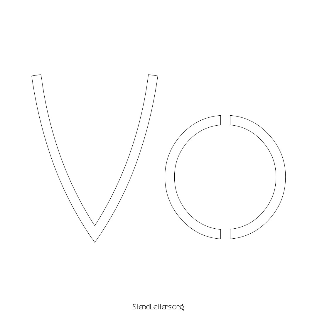 Vo name stencil in Simple Elegant Lettering