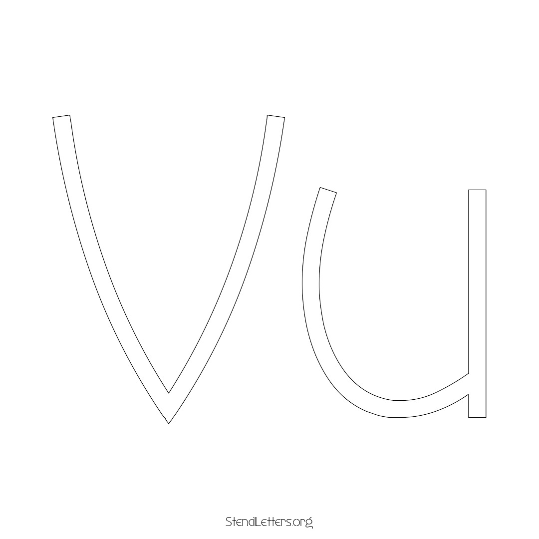 Vu name stencil in Simple Elegant Lettering