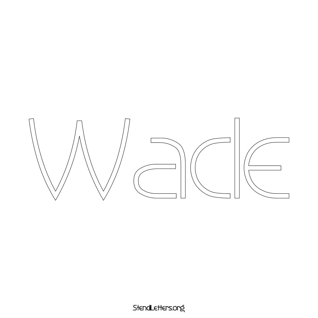 Wade name stencil in Simple Elegant Lettering