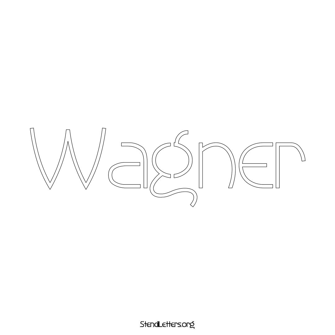 Wagner name stencil in Simple Elegant Lettering