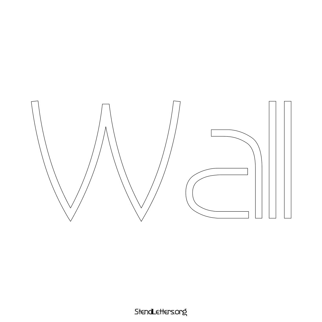 Wall name stencil in Simple Elegant Lettering