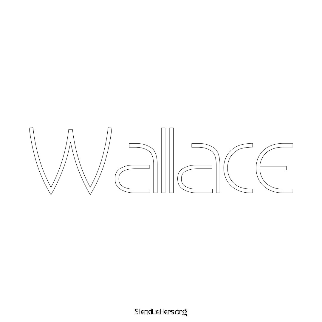 Wallace name stencil in Simple Elegant Lettering