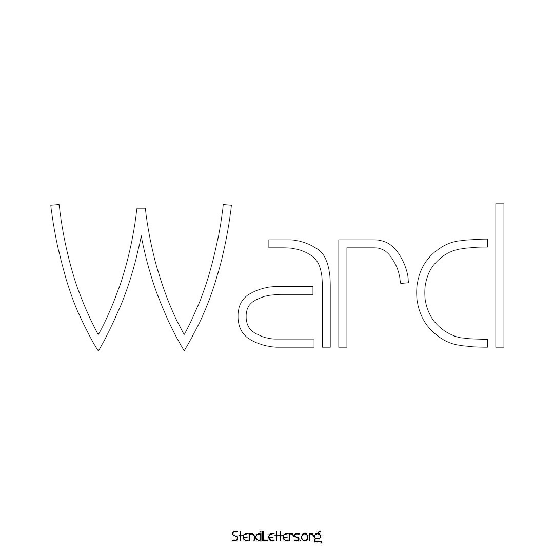 Ward name stencil in Simple Elegant Lettering