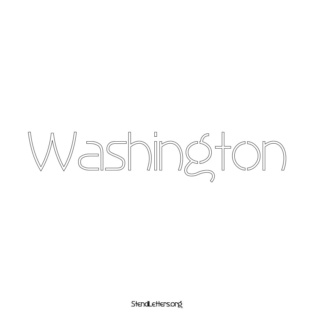 Washington name stencil in Simple Elegant Lettering