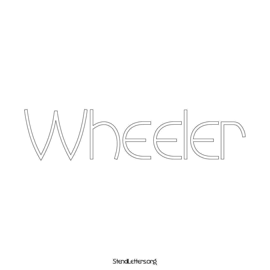 Wheeler name stencil in Simple Elegant Lettering