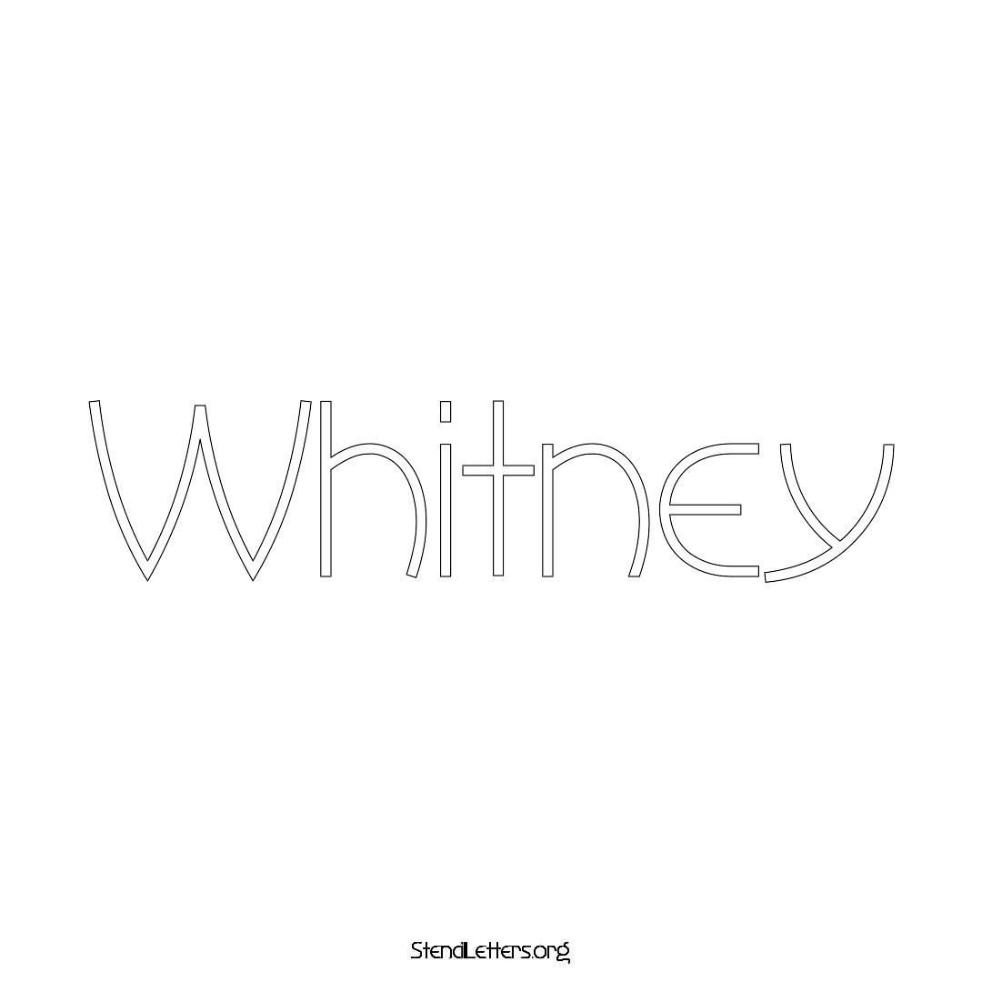 Whitney name stencil in Simple Elegant Lettering