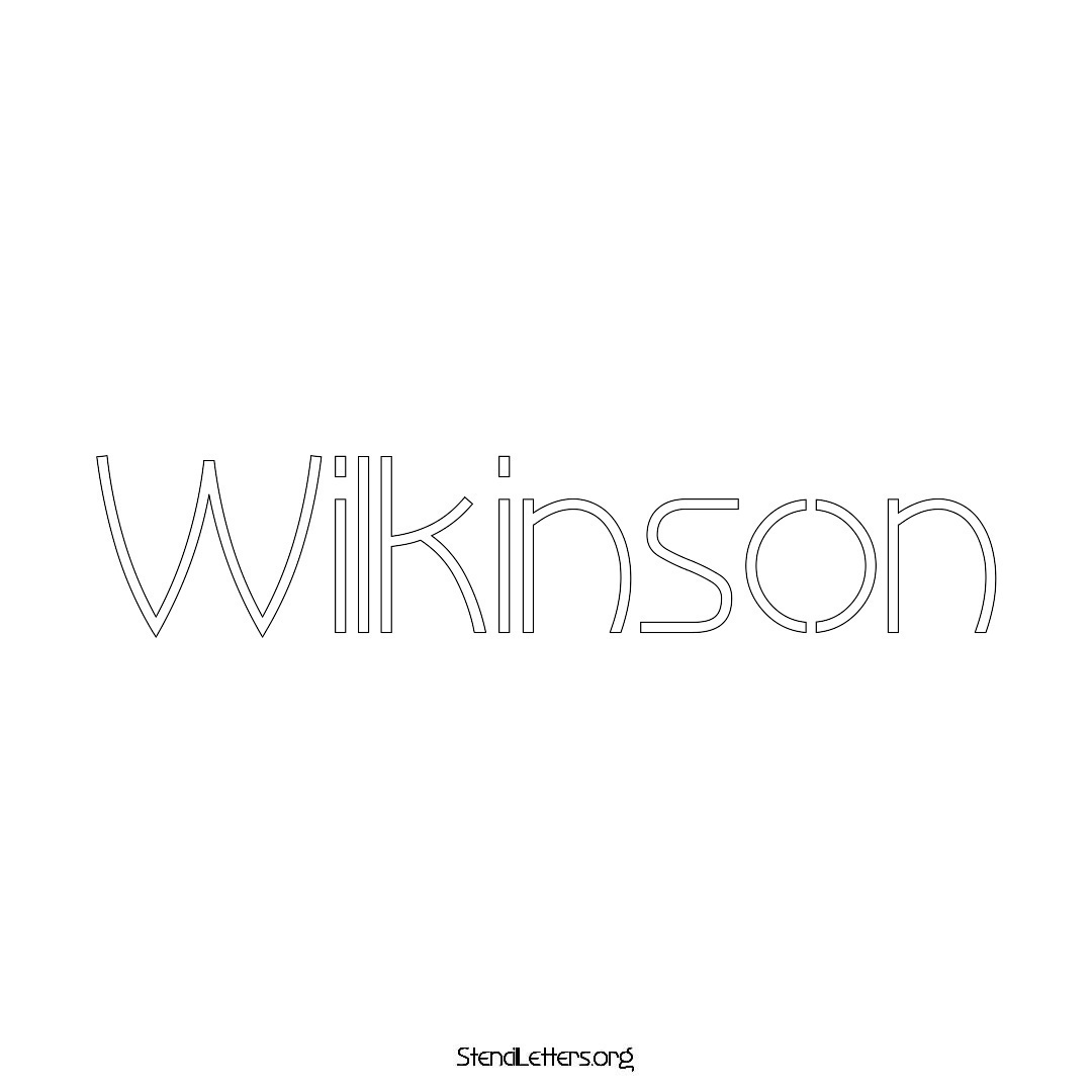 Wilkinson name stencil in Simple Elegant Lettering
