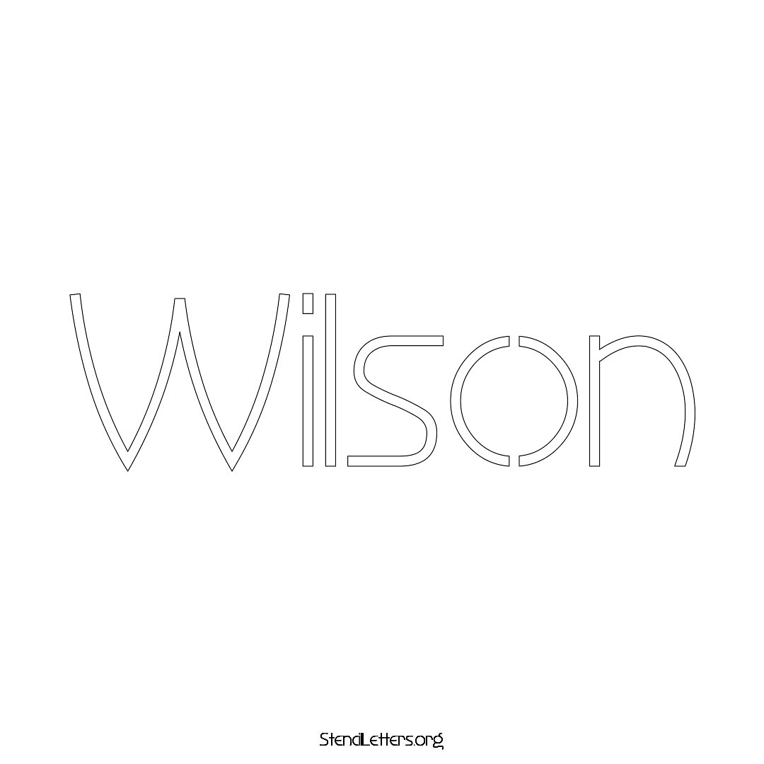 Wilson name stencil in Simple Elegant Lettering