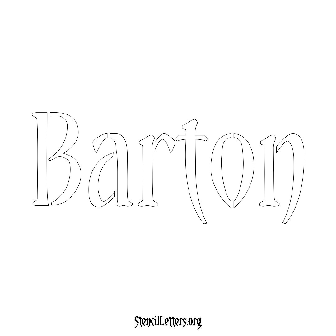 Barton Free Printable Family Name Stencils with 6 Unique Typography and ...