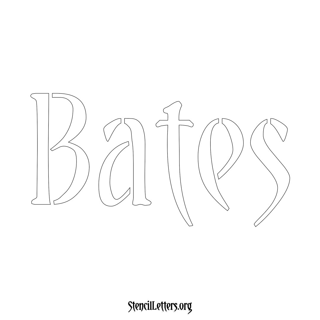 Bates Free Printable Family Name Stencils with 6 Unique Typography and ...