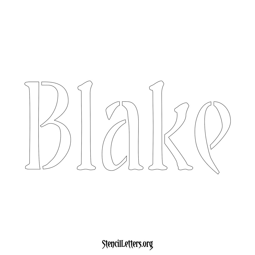 Blake Free Printable Family Name Stencils with 6 Unique Typography and ...