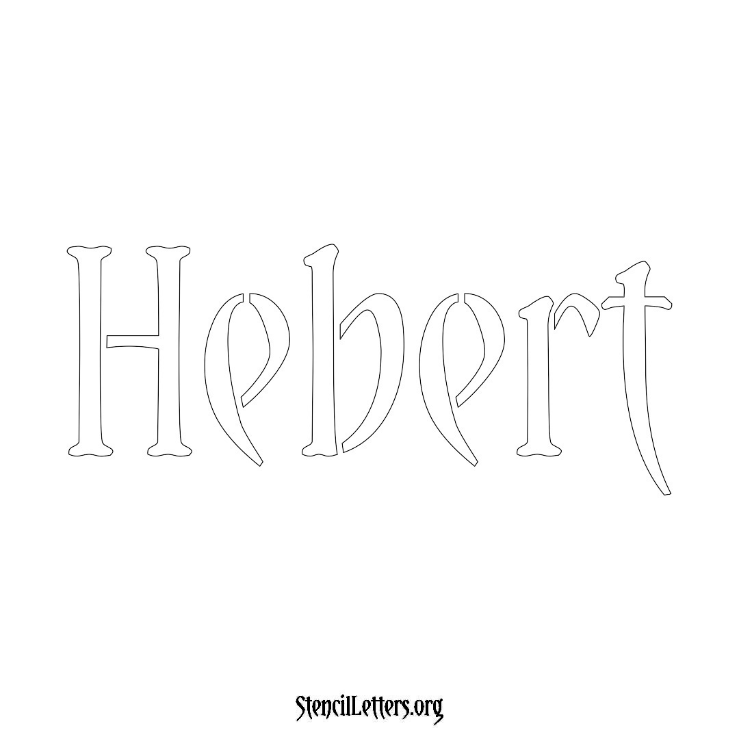 Hebert name stencil in Vintage Brush Lettering