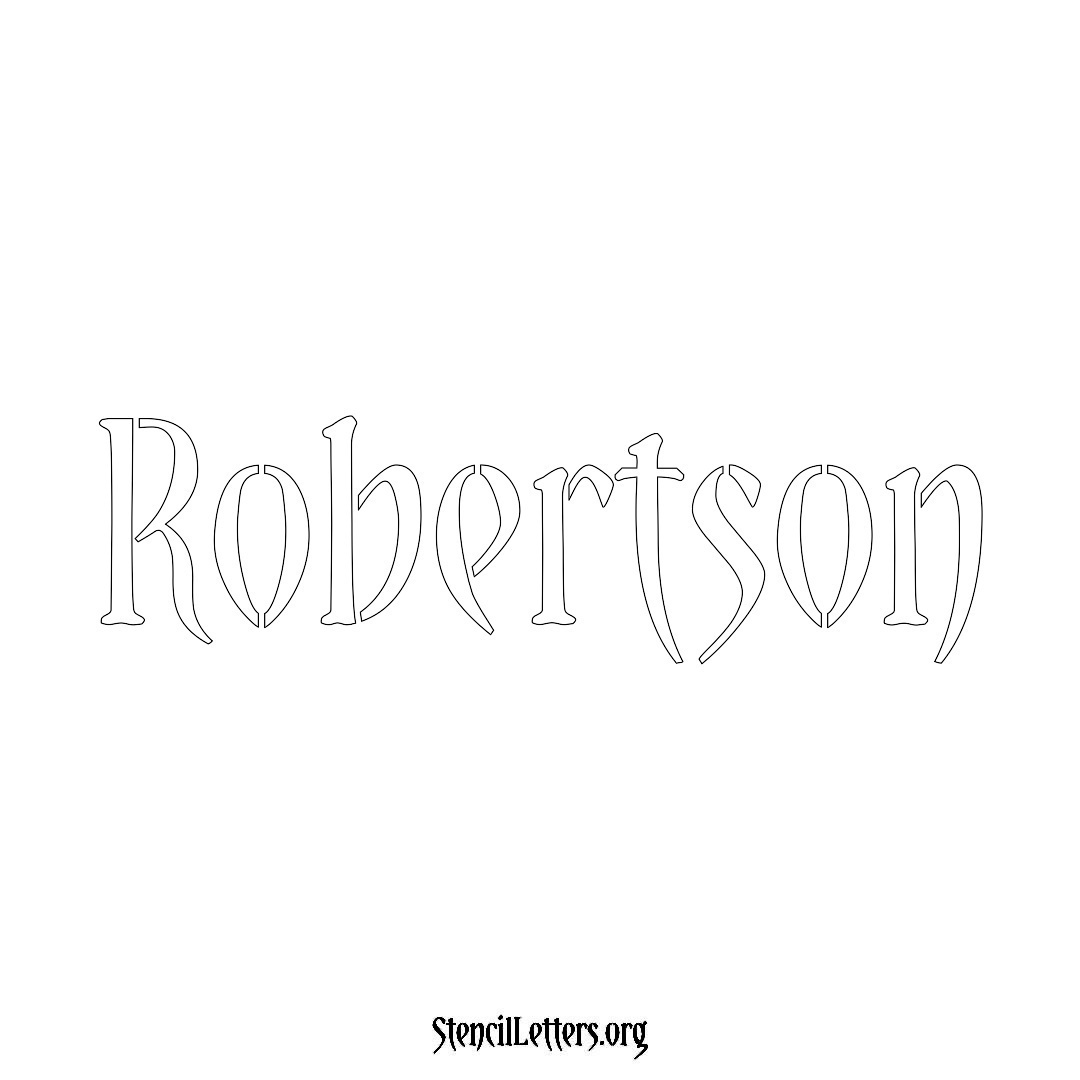 Robertson Free Printable Family Name Stencils with 6 Unique Typography ...