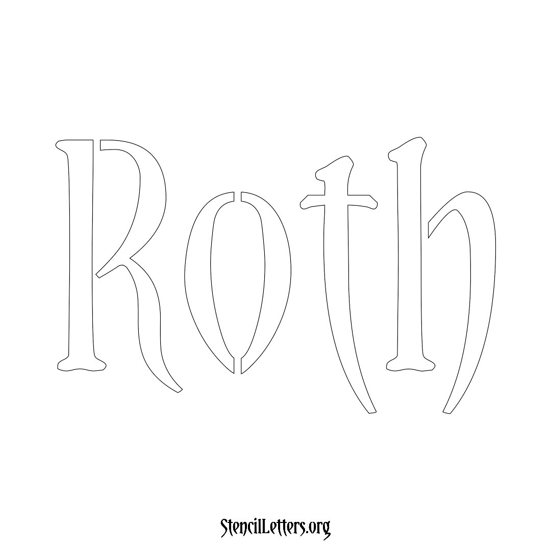 Roth Free Printable Family Name Stencils with 6 Unique Typography and ...