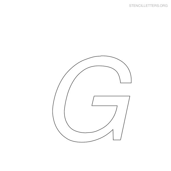 Stencil Letter Italic G
