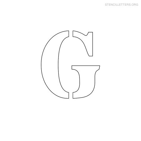 Stencil Letter Small G