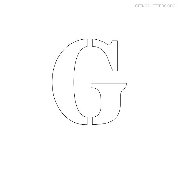 Stencil Letter Uppercase G