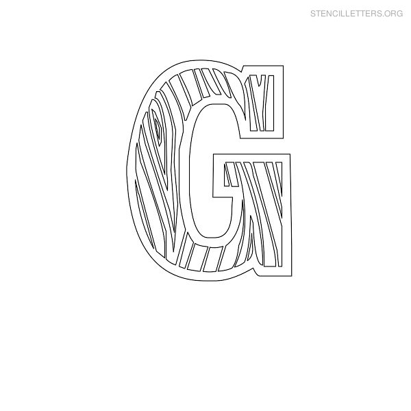 Stencil Letter Wooden G
