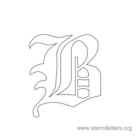 Gothic Stencil Letter B