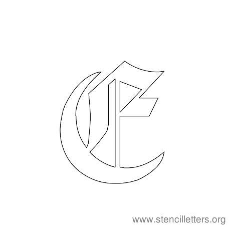 Gothic Stencil Letter E