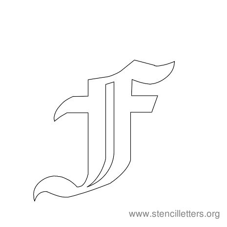 Gothic Stencil Letter F