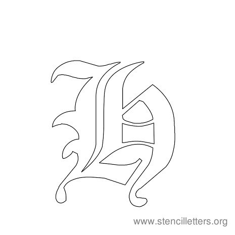 Gothic Stencil Letter H