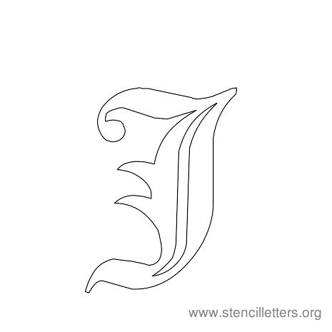 Gothic Stencil Letter J