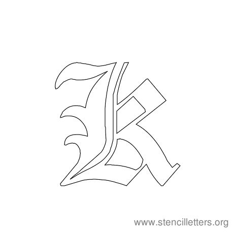 Gothic Stencil Letter K